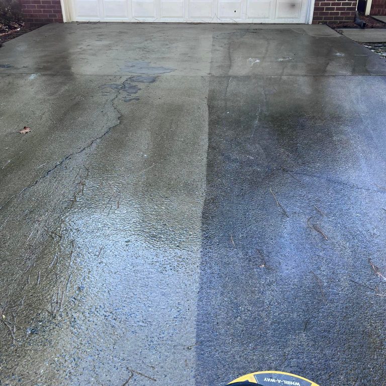Drivewasy cleaning before and after